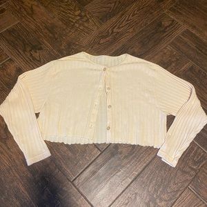 Baby Yellow Cropped Cardigan